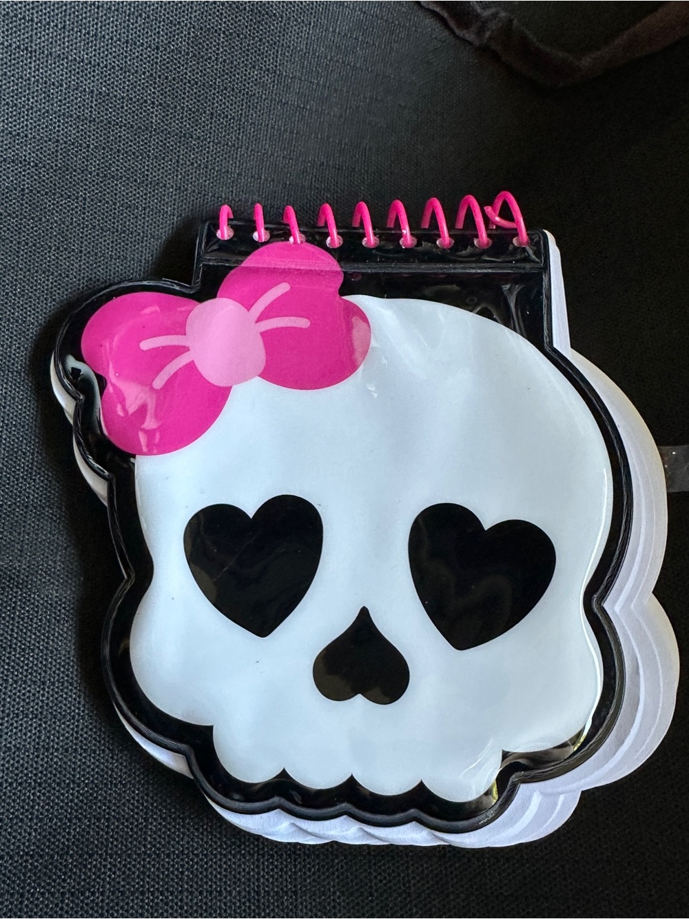 Pink Bow Skull Spiral Notebook